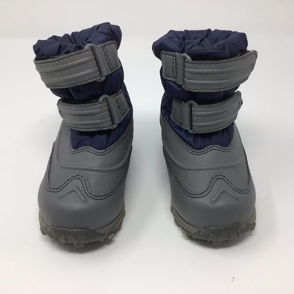 L.L.Bean Toddler Grey and Blue Snow Boots Size 5 - Picture 1 of 6